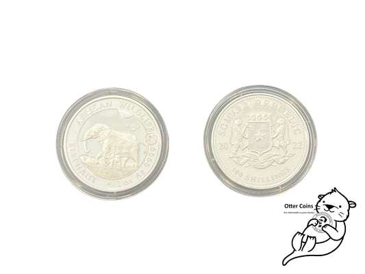 Somalia Elefant Privy Tiger 1 Oz Silbermünze 2022*
