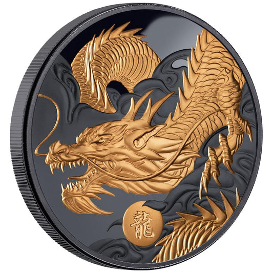 Jahr des Drachen 1oz Silber Lunar-Serie Black-Proof*