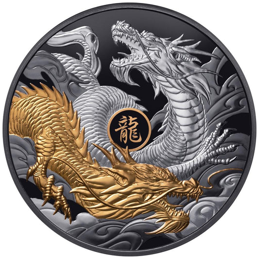 Niue 2024 Jahr des Drachen 5oz Silber Lunar-Serie