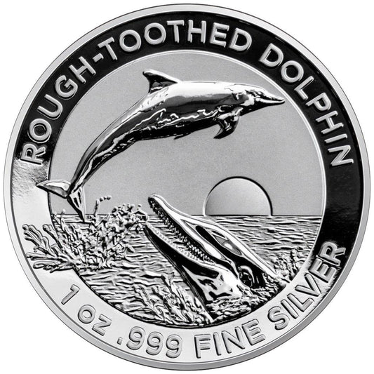 Rough Toothed Dolphin 1 Oz Silbermünze 2023 High Relief*