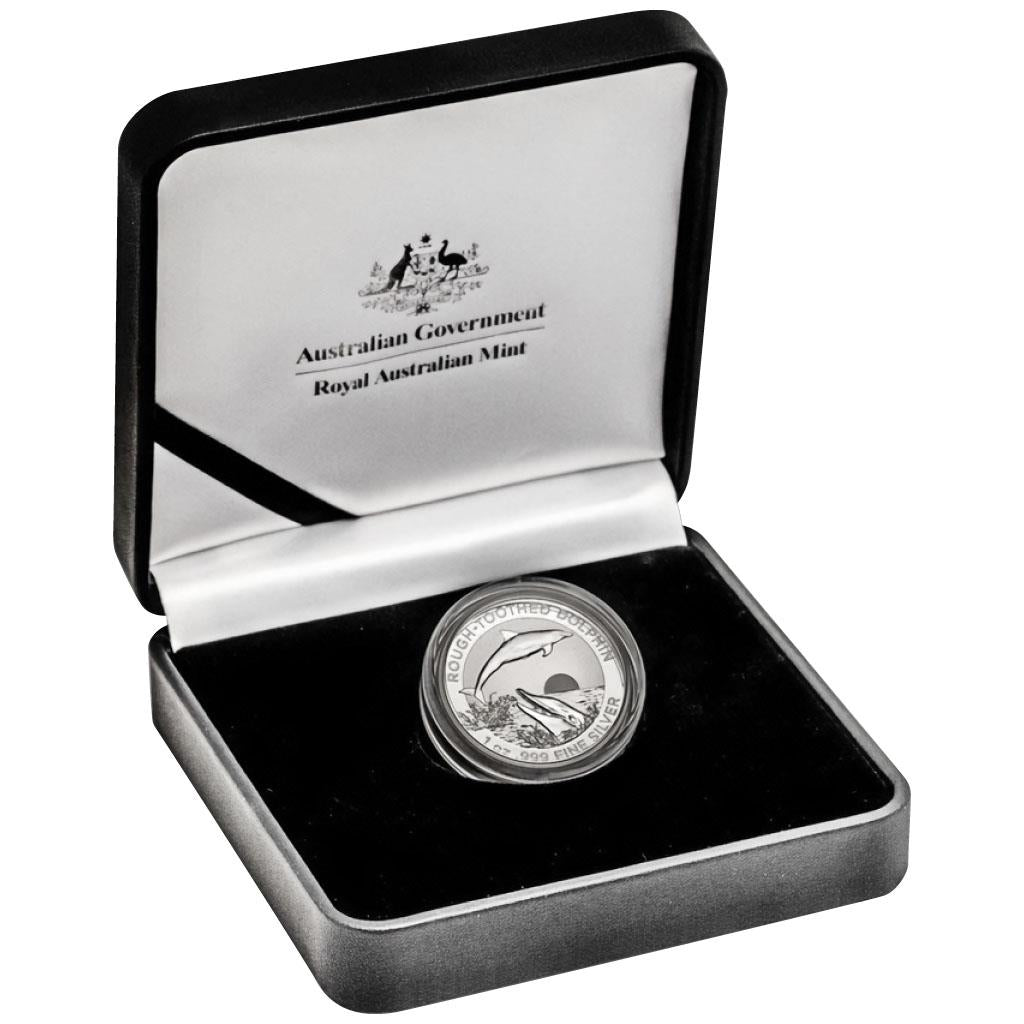 Rough Toothed Dolphin 1 Oz Silbermünze 2023 High Relief*