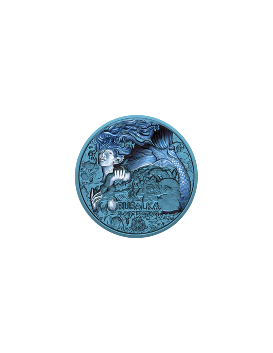 Slavik Bestiary Rusalka 2oz Silbermünze 999 2023 Space Blue*