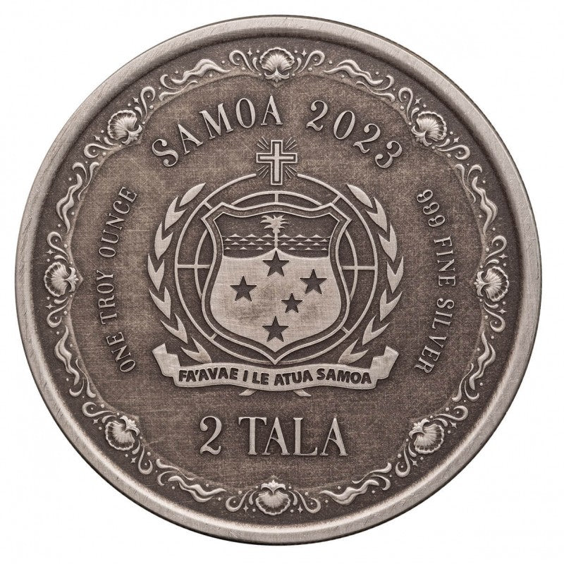 Samoa Pacific Mermaid 2023 1 oz Silber Antik*