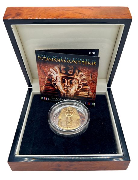 Sierra Leone 2023 King Tut´s Tomb Gilded 2oz Silbermünze*