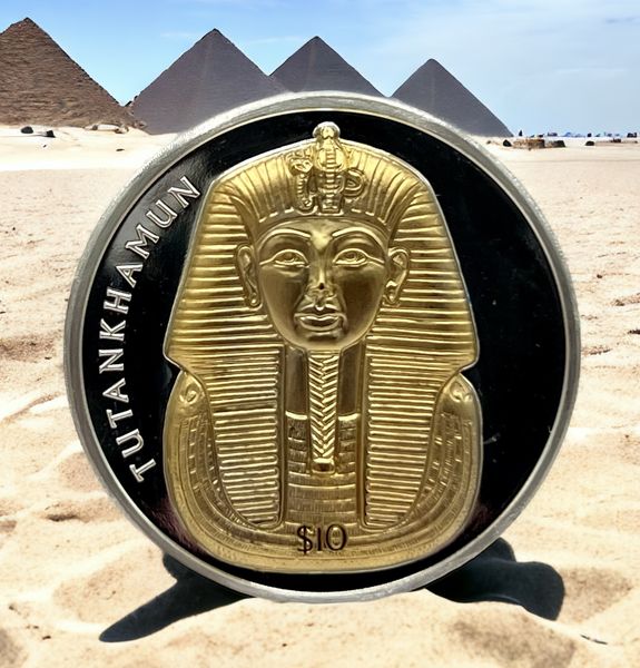 Sierra Leone 2023 King Tut´s Tomb Gilded 2oz Silbermünze*