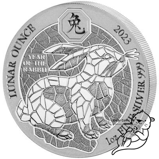 Ruanda Lunar Hase 1 Oz Silbermünze 2023