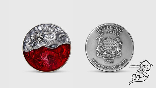 Ao Qin/ Vermillion Dragon Drache 2022 2oz Silbermünze*