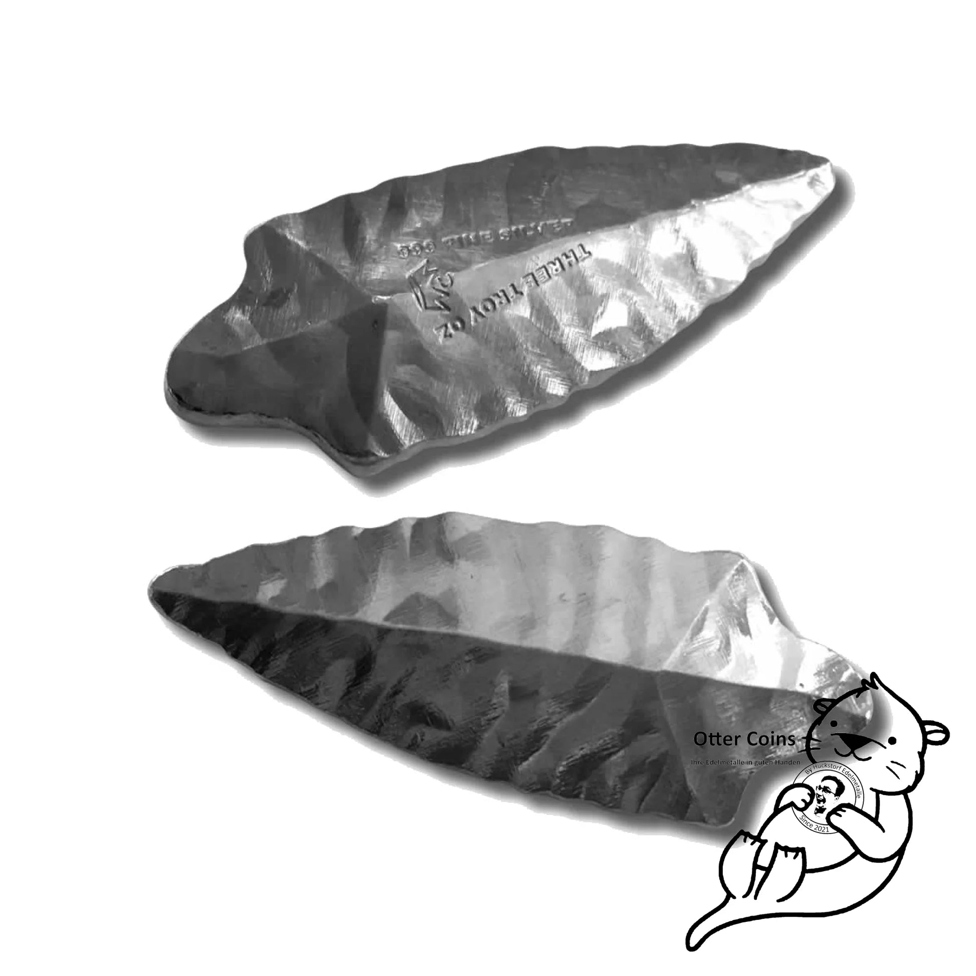 3 oz.999 Fine Silberbarren Long Arrowhead