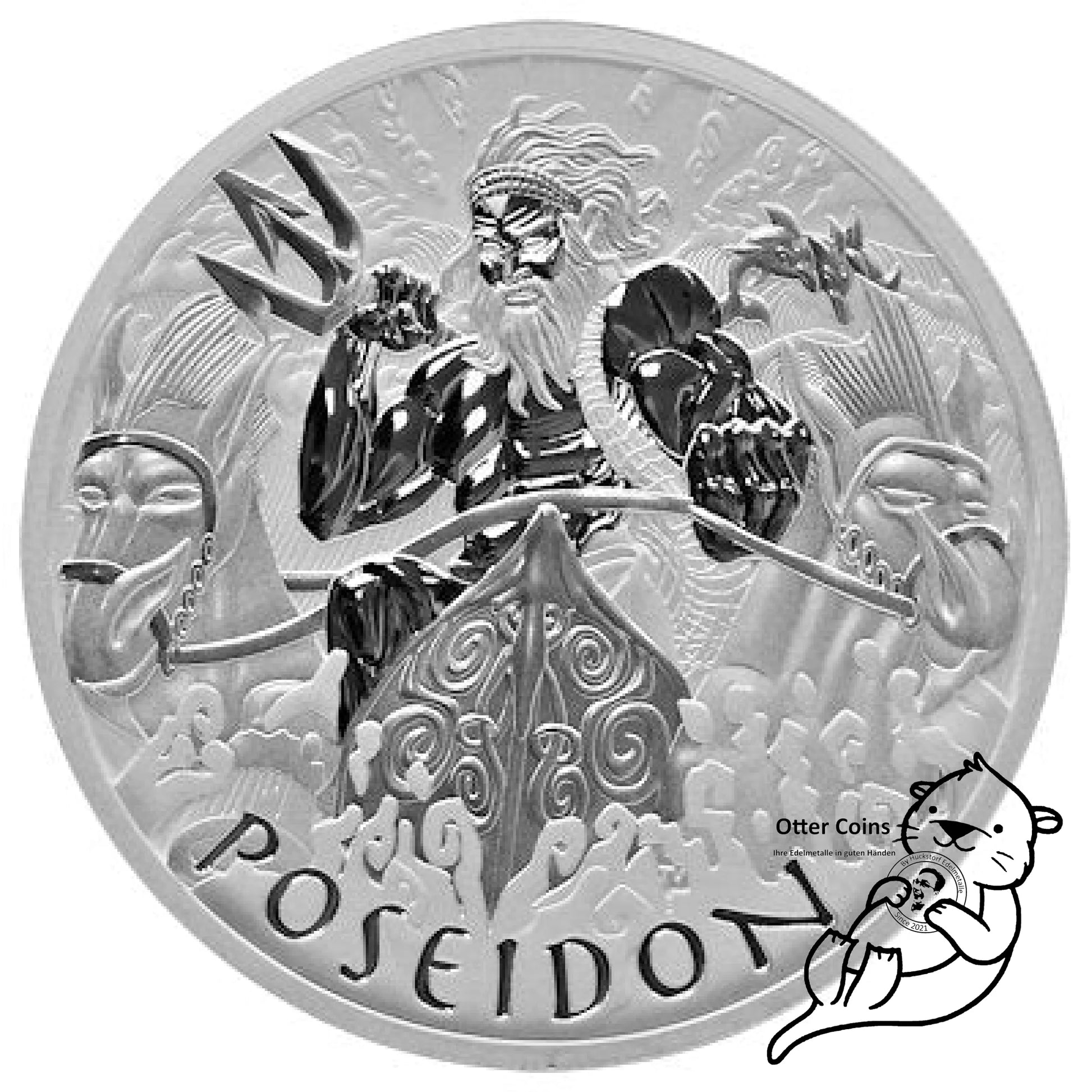 Gods of Olympus Poseidon Silbermünze 1 oz 2021*