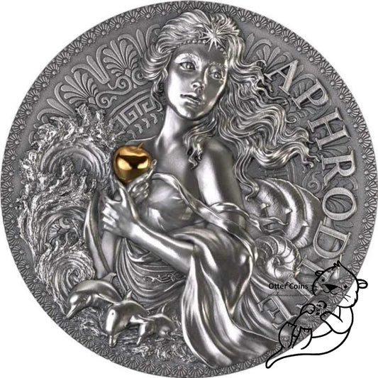 2022 Cameroon 2oz Aphrodite 24K Gilded High Relief