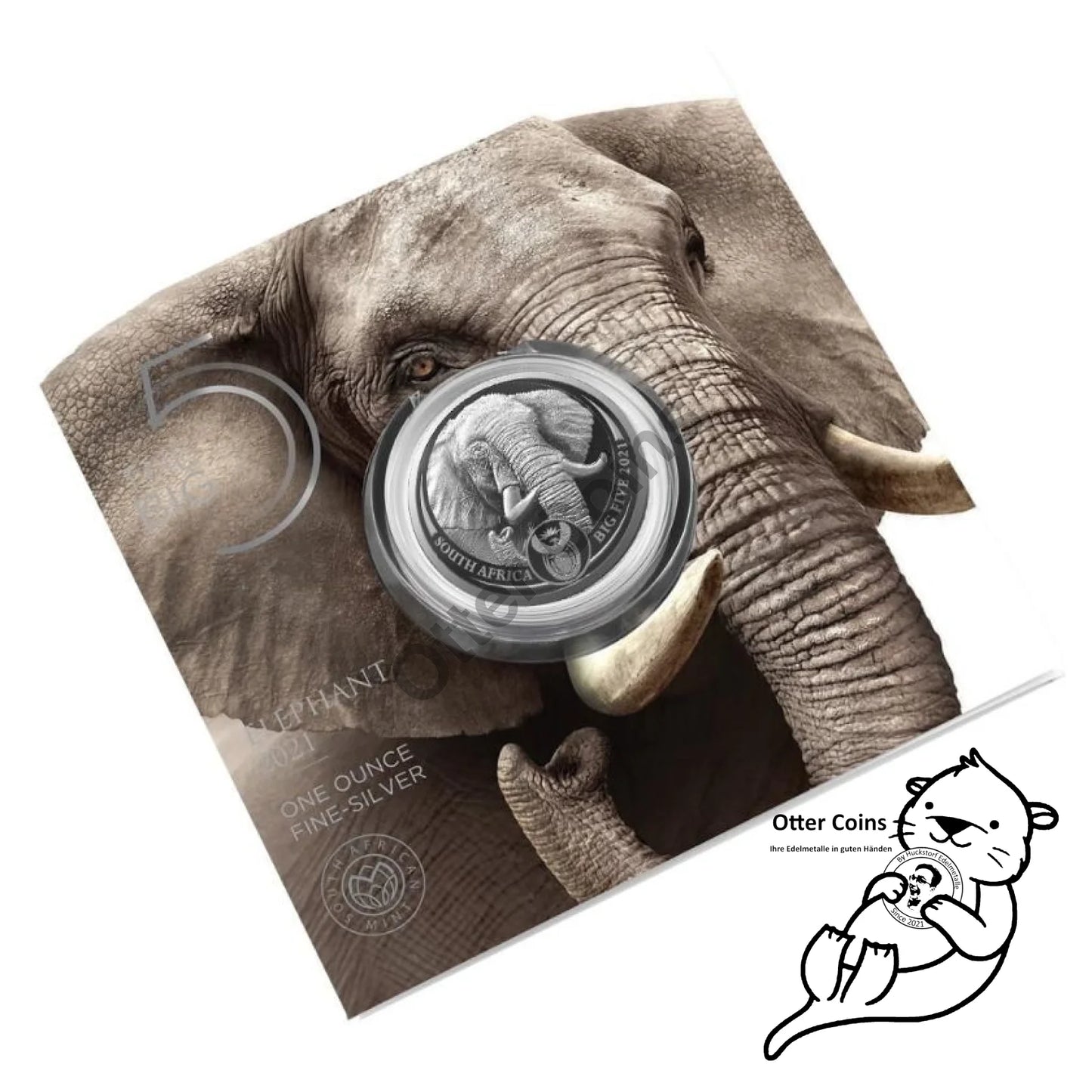 Big Five II Elefant 1 Oz Silbermünze 2021*