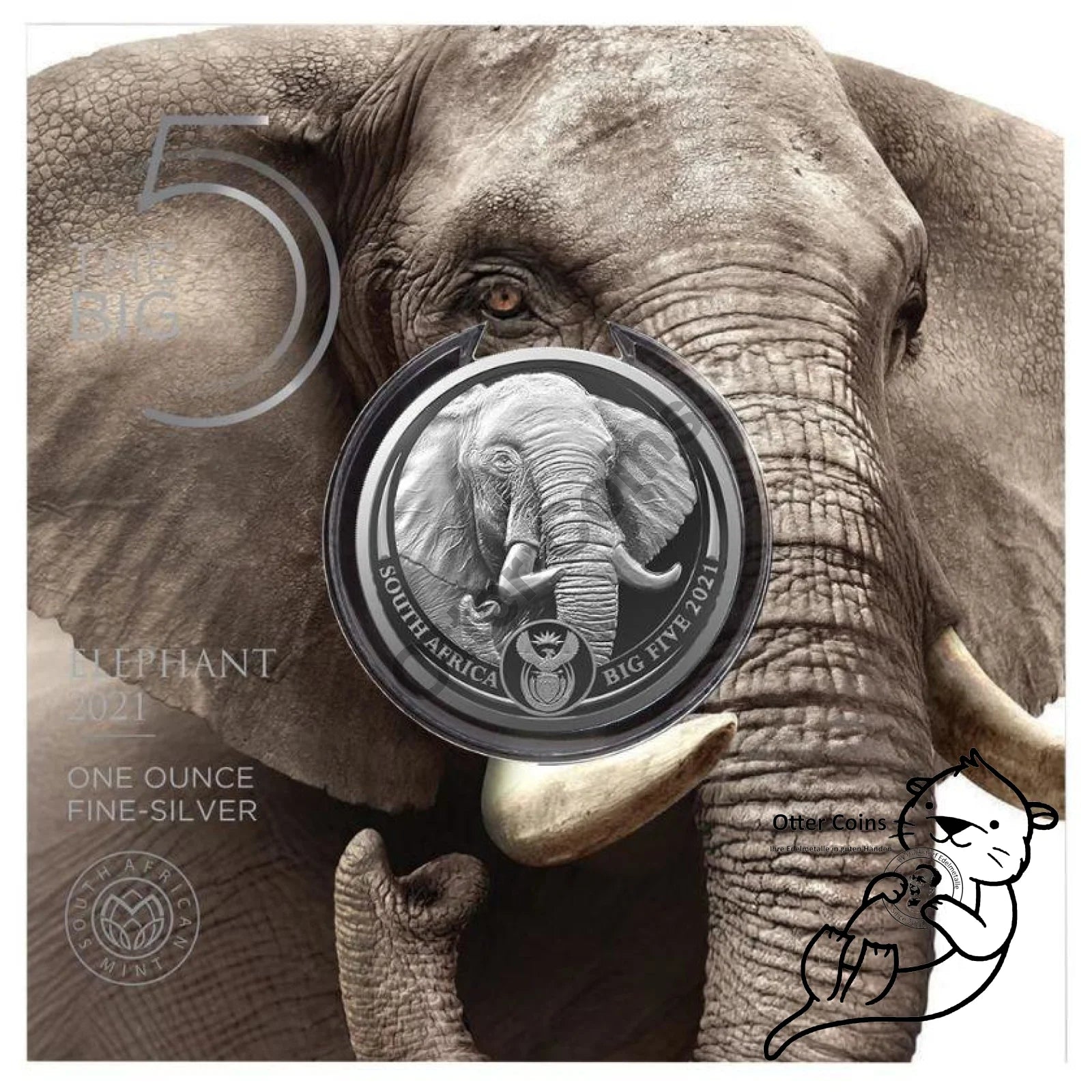Big Five II Elefant 1 Oz Silbermünze 2021*