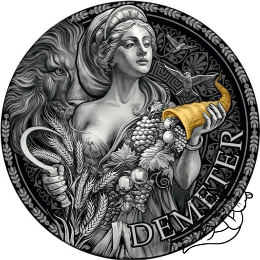 2023 Cameroon 2oz Demeter 24K Gilded High Relief