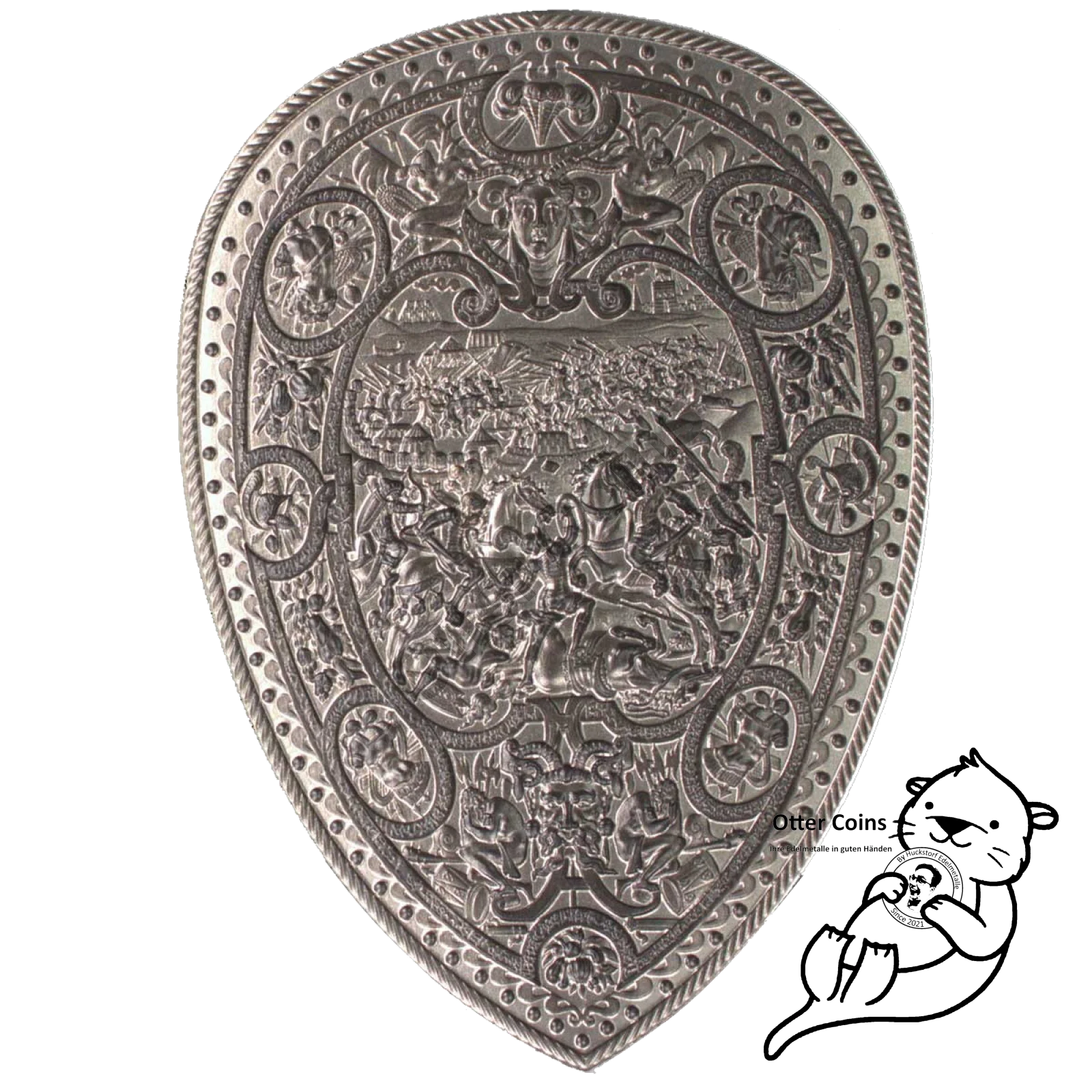 Shield of Henry II. Stacker 2 Oz Silberbarren