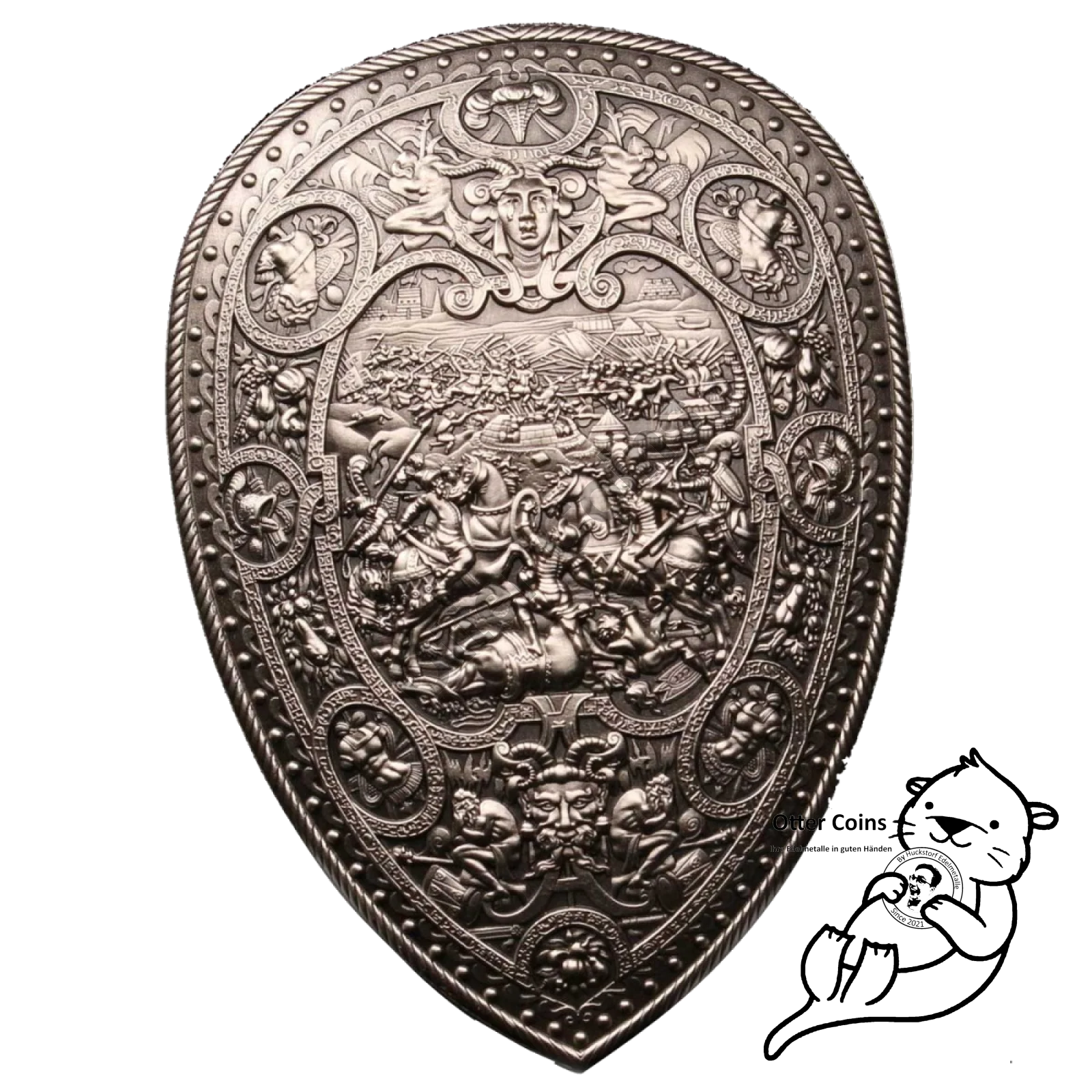 Shield of Henry II. Stacker 2 Oz Silberbarren