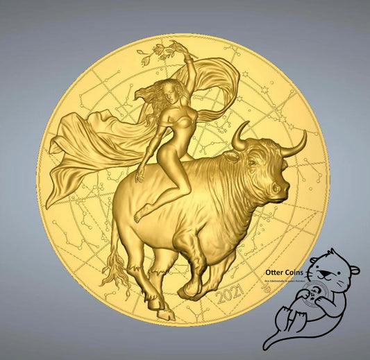 MYTHOS 2021 DIE VERFÜHRUNG EUROPAS 1gr Goldmünze**