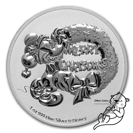 Mickey Mouse Christmas 1 Oz Silbermünze 2021*