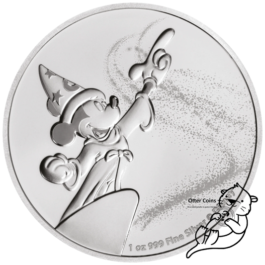 Mickey Mouse Fantasia 1 Oz Silbermünze 2019*