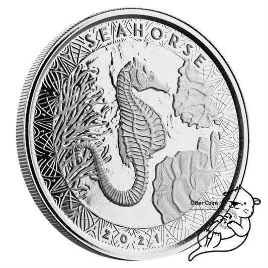 Samoa Seahorse 1 Oz Silbermünze 2021*