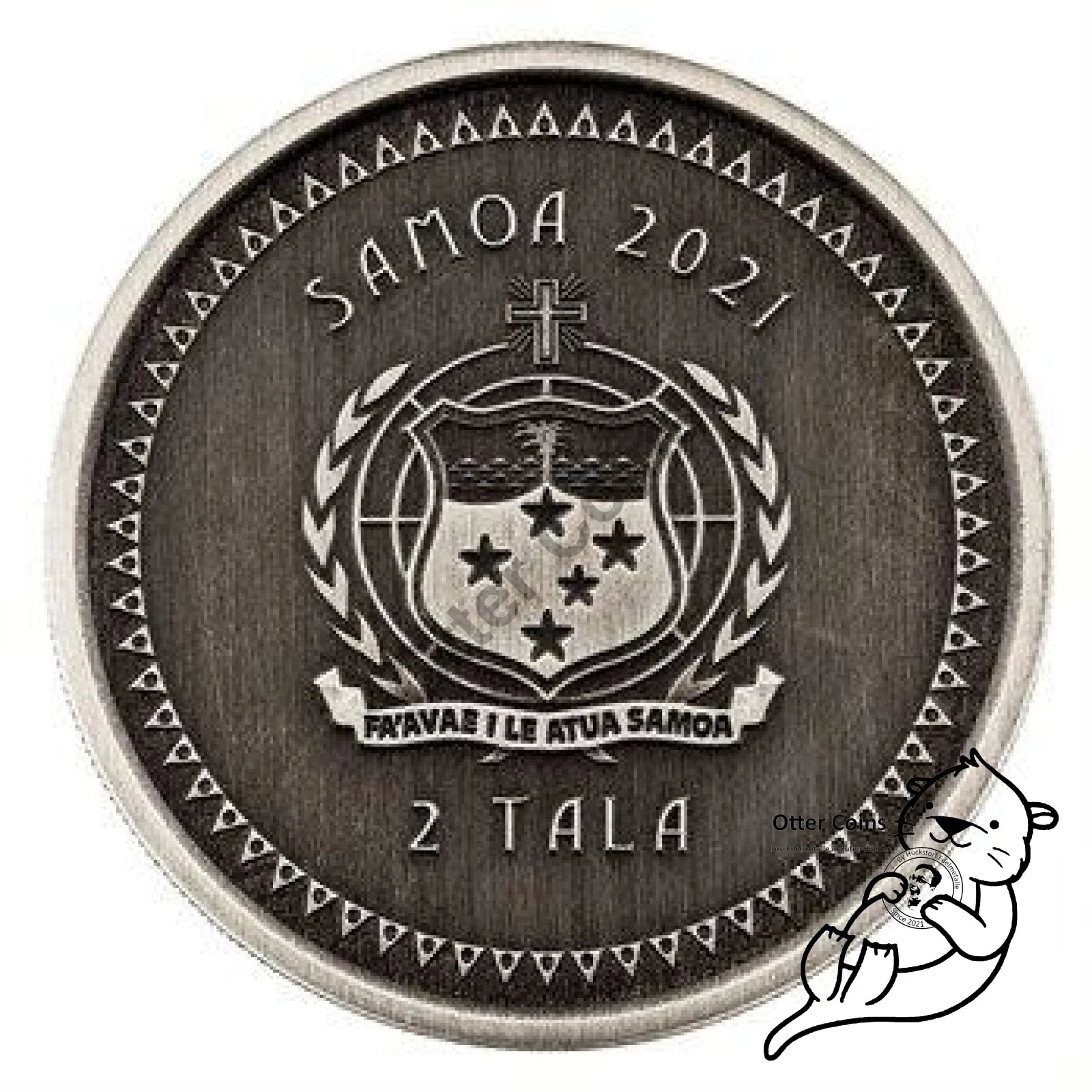Samoa Seahorse 1 Oz Silbermünze Antik Finish 2021*