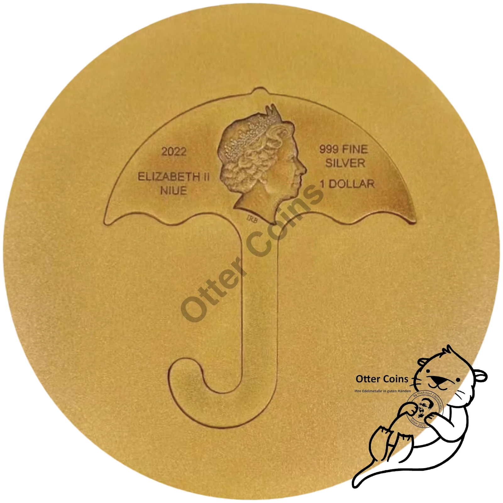 Squid Game™ Dalgona Honeycomb Umbrella 2 Oz Silbermünze