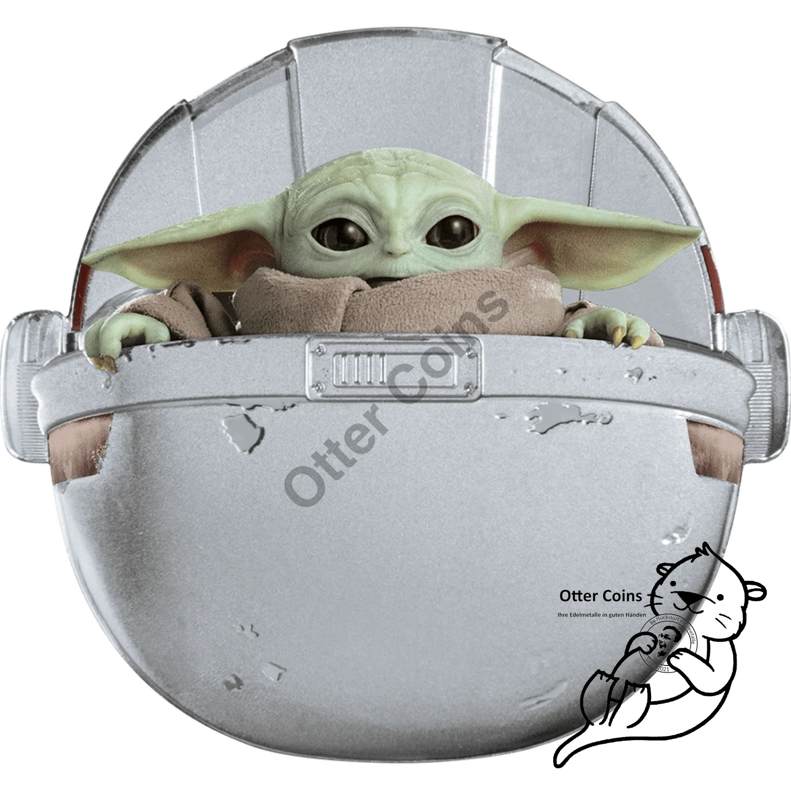 Star Wars Mandalorian Grogu™ Pod 1 oz Silbermünze*
