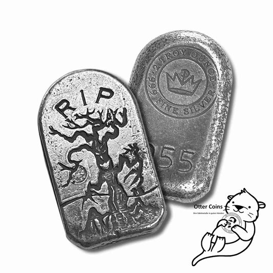 Limited Edition Haunted Tree Tombstone Bar Silberbarren 2oz