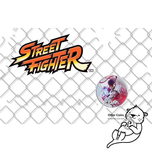 Tuvalu Street Fighter Ryu Coincard coloriert 1 Oz