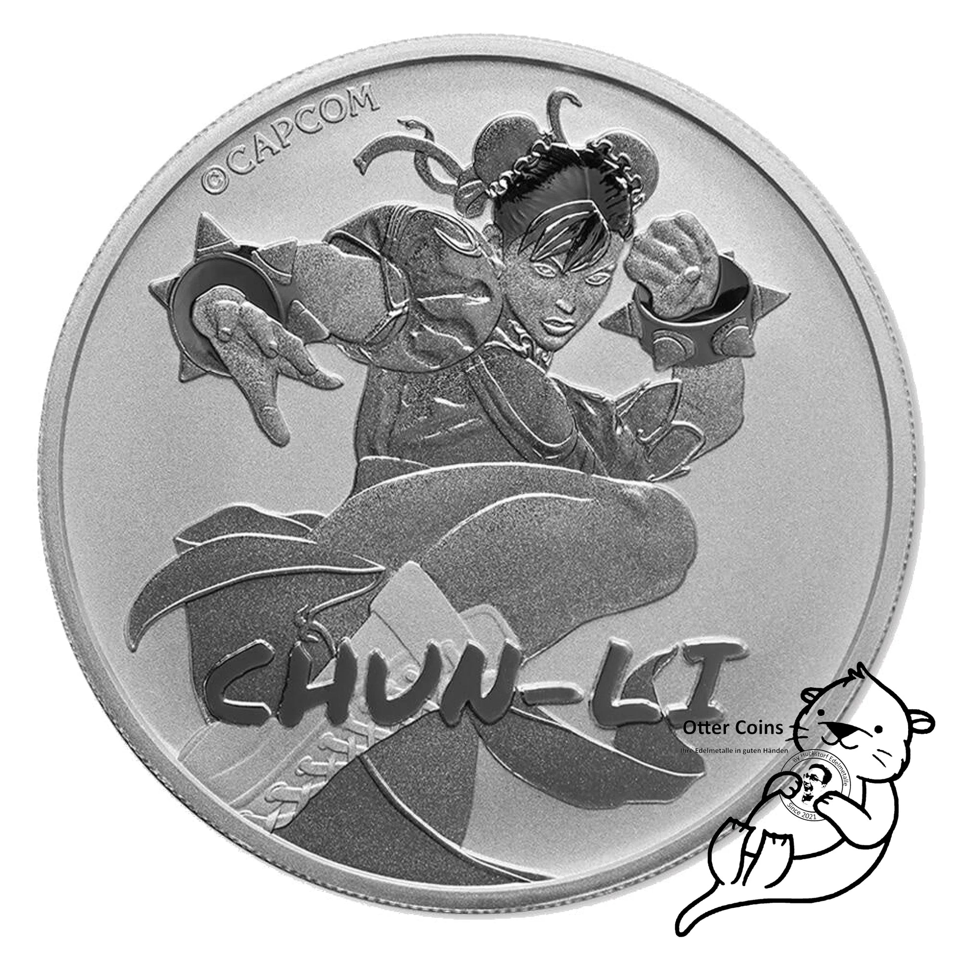 Tuvalu Street Fighter Chun Li 1 Oz Silbermünze 2022*