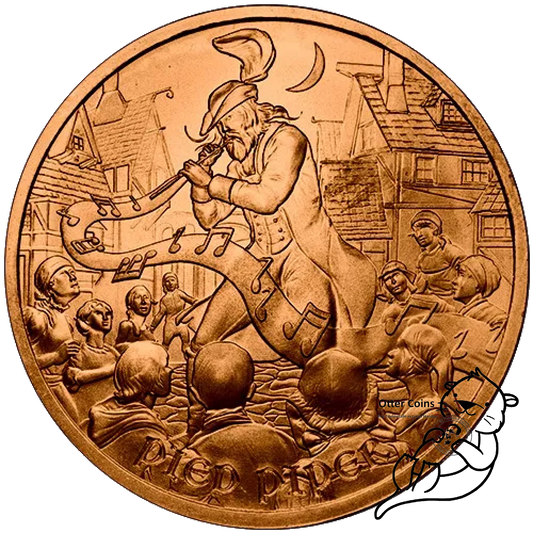 Kupfermünze Silver Towne ``Medieval Legends Pied Piper