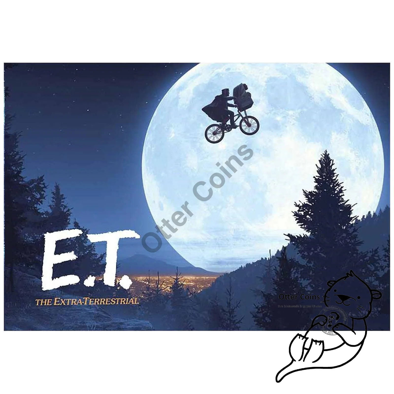 E.T. 40. Jubiläum 1 oz Silbermünze Glow in the Dark Acryl*