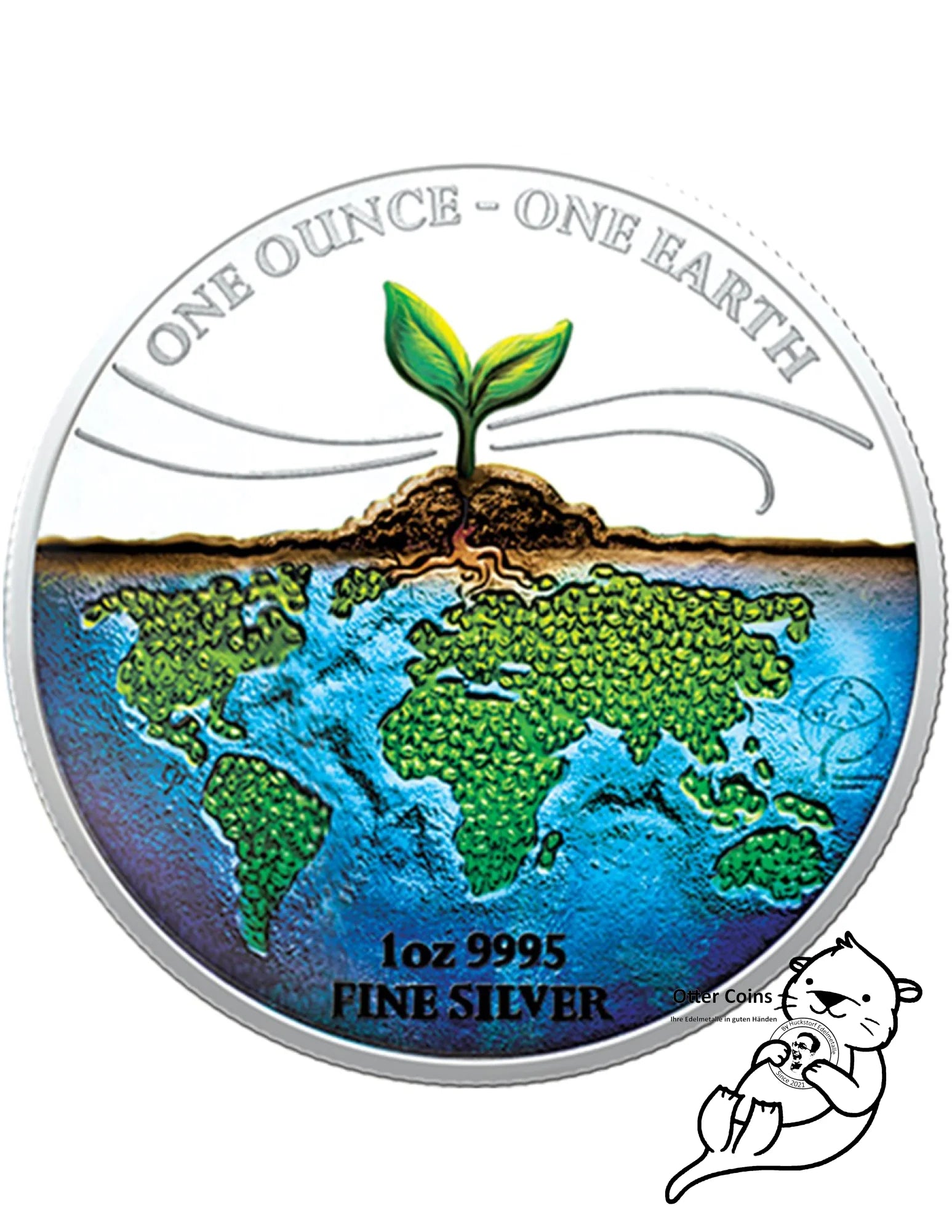 Fiji Earth 2022 1 oz Silbermünze Color