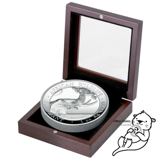 Somalia Elefant 1 Oz Silbermünze Ultra High Relief 2023